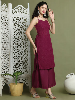 Chic Backless Designer Kurta with Palazzo