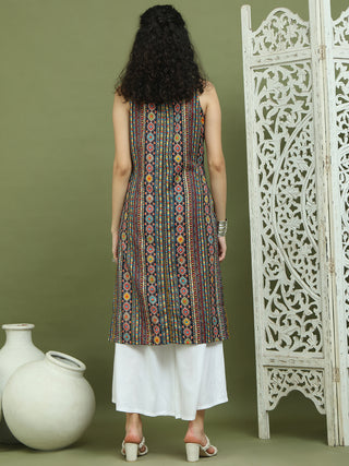 Foil Printed Rayon Kurta