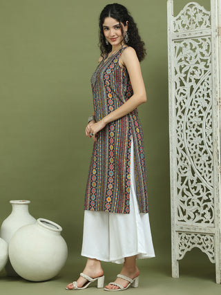 Foil Printed Rayon Kurta