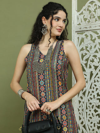 Foil Printed Rayon Kurta