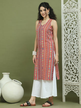 Foil Printed Rayon Kurta With Palazzos
