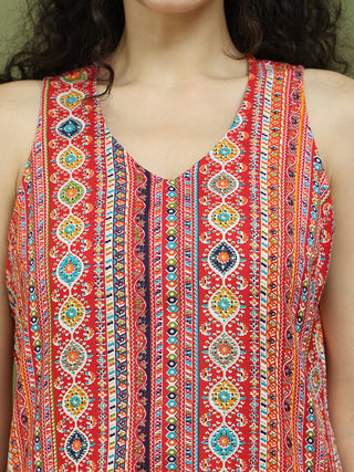 Foil Printed Rayon Kurta With Palazzos