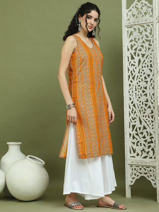 Foil Printed Rayon Kurta for Women