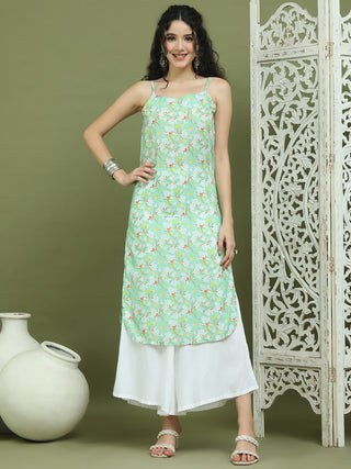 Women's Floral Printed Rayon Kurta