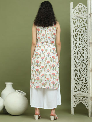 Printed Rayon Kurta Palazzo Set
