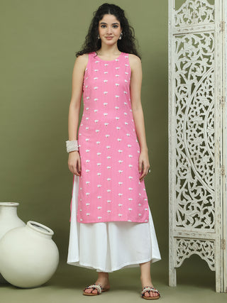 Printed Rayon Kurta Palazzo Set