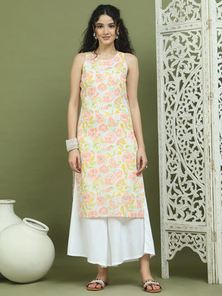 Printed Rayon Kurta Palazzo Set