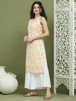 Printed Rayon Kurta Palazzo Set