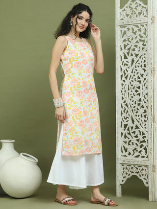 Printed Rayon Kurta Palazzo Set