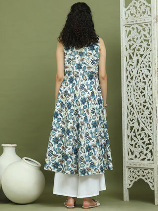 Foil Printed flared kurtas