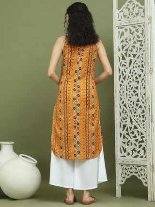 Foil Printed Rayon Kurtas for Women