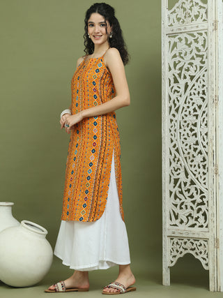 Foil Printed Rayon Kurtas for Women