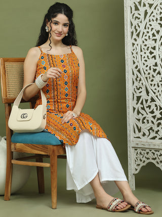 Foil Printed Rayon Kurtas for Women