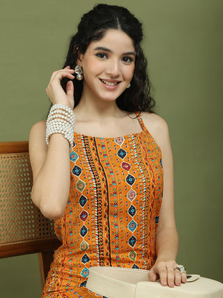 Foil Printed Rayon Kurtas for Women