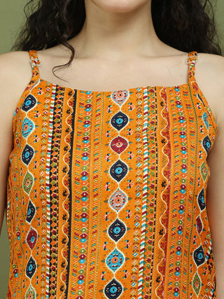 Foil Printed Rayon Kurtas for Women