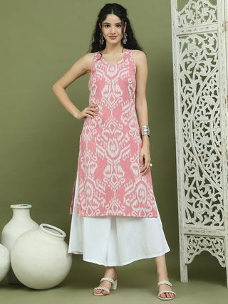 Printed Cotton Kurta Palazzo Set