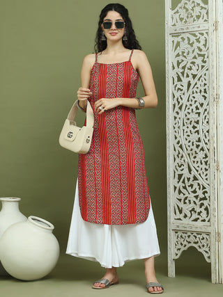 Foil Printed Rayon Kurtas for Women