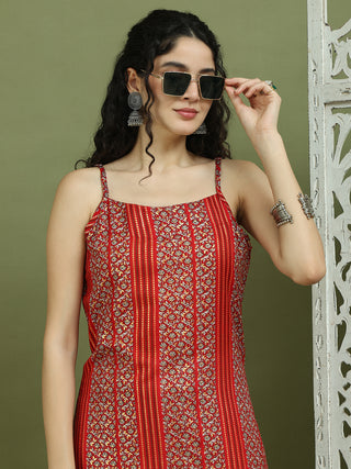Foil Printed Rayon Kurtas for Women