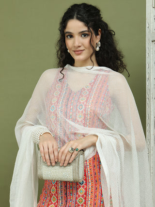 Foil Printed Rayon Kurta Palazzos With Dupatta