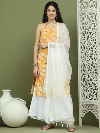 Printed Rayon Kurta Palazzo & Dupatta