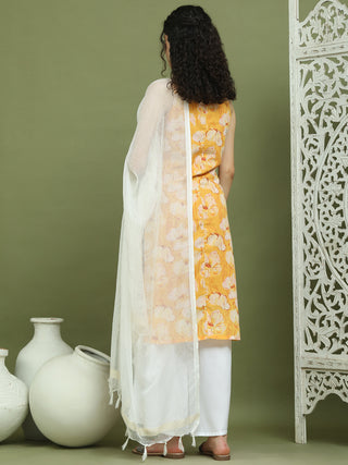 Printed Rayon Kurta Palazzo & Dupatta