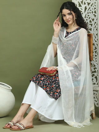 Floral Printed Rayon Kurta Palazzo Set