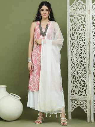 Printed Cotton Kurta Palazzo With Dupatta