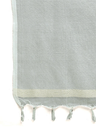 Lace Work, Woven Design straight Kurta Palazzo Dupatta Set