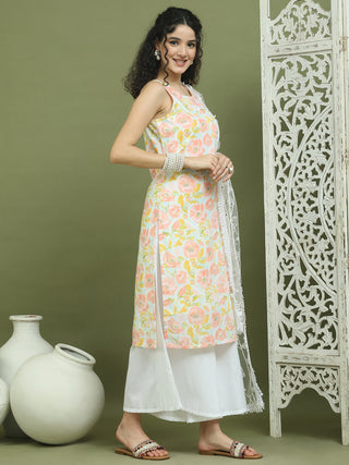 Printed Rayon Kurta Palazzo & Dupatta