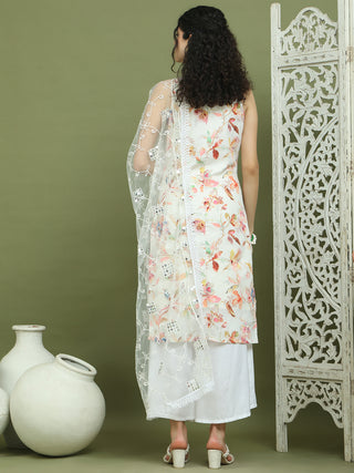 Printed Rayon Kurta Palazzo & Dupatta