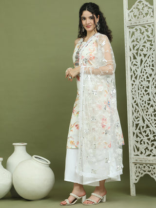 Printed Rayon Kurta Palazzo & Dupatta