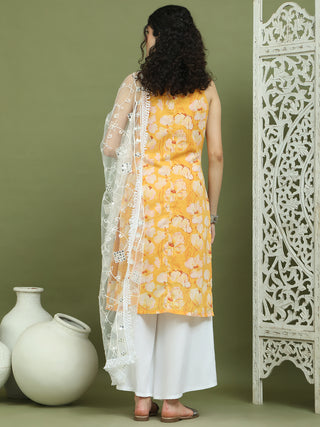 Printed Rayon Kurta Palazzo & Dupatta
