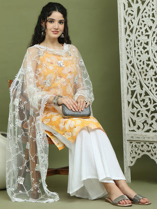 Printed Rayon Kurta Palazzo & Dupatta