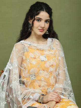 Printed Rayon Kurta Palazzo & Dupatta
