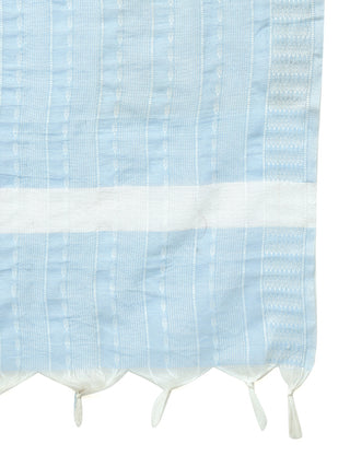 Lace Work, Woven Design straight Kurta Palazzo With Dupatta