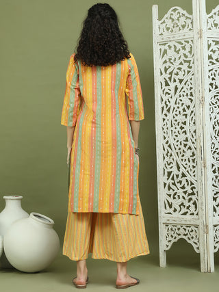 Lace Work, Woven Design straight Kurtas for Women