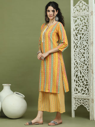 Lace Work, Woven Design straight Kurtas for Women