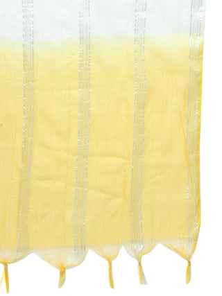 Lace Work, Woven Design straight Kurta Palazza & Dupatta