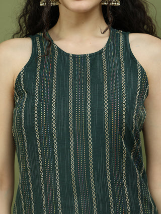 Woven Design straight Kurta Palazzo With Dupatta