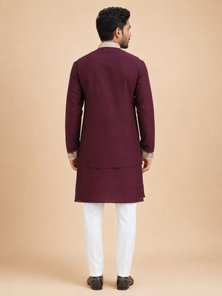 Men's Embroidered Waistcoat and Kurta Pyjama