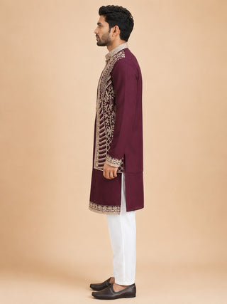 Men's Embroidered Waistcoat and Kurta Pyjama