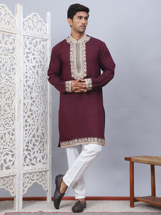 Men's Embroidered Waistcoat and Kurta Pyjama.