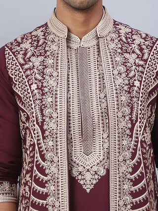 Men's Embroidered Waistcoat and Kurta Pyjama.