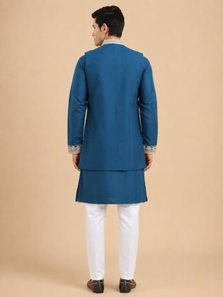 Men's Embroidered Waistcoat and Kurta Pyjama
