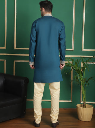 Men's Embroidered Waistcoat and Kurta Pyjama