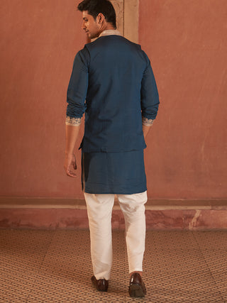 Men's Embroidered Waistcoat and Kurta Pyjama