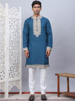 Men's Embroidered Waistcoat and Kurta Pyjama.