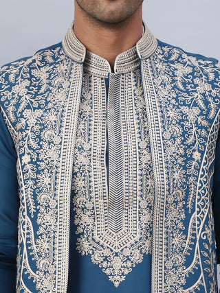 Men's Embroidered Waistcoat and Kurta Pyjama.