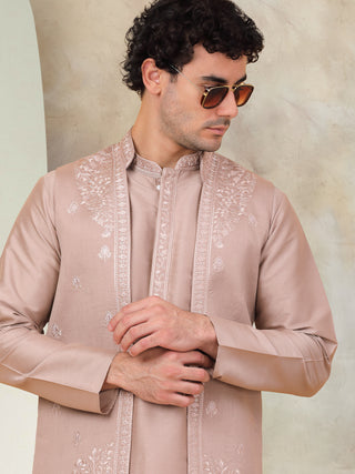 Men's Embroidered Waistcoat and Kurta Pyjama