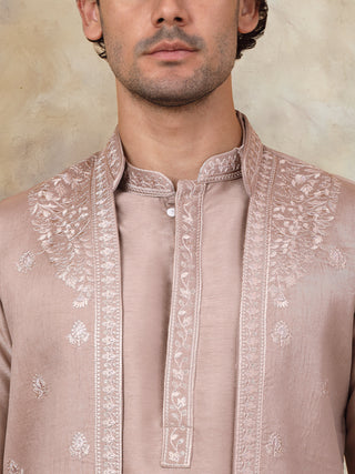 Men's Embroidered Waistcoat and Kurta Pyjama